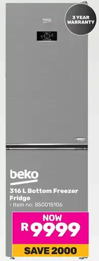 Game Beko Bottom Freezer Fridge offer