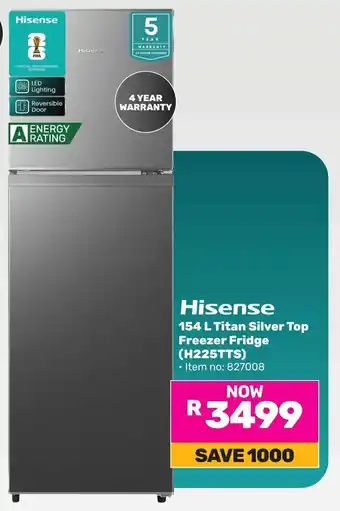 Hisense Titan Silver Top Freezer Fridge