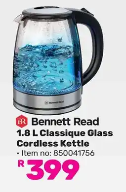 Game Bennett Read Classique Glass Cordless Kettle offer