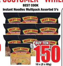 Boxer BEST COOK Instant Noodles Multipack Assorted 5's offer