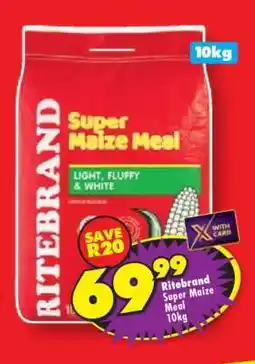 Shoprite Ritebrand Super Maize Meal 10kg offer