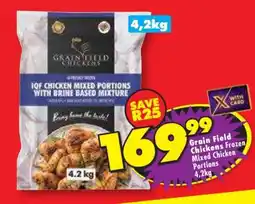 Shoprite GRAIN FIELD CHICKENS FROZEN MIXED CHICKEN PORTIONS 4,2kg offer