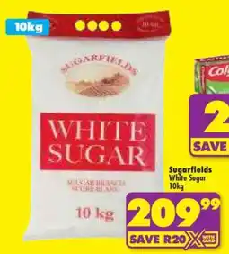 Shoprite SUGARFIELDS WHITE SUGAR 10kg offer