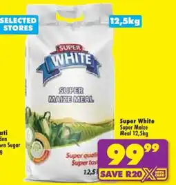 Shoprite SUPER WHITE SUPER MAIZE MEAL 12,5kg offer