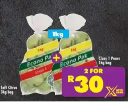 Shoprite CLASS 1 PEARS 1kg bag offer