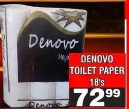 Advance Cash n Carry DENOVO TOILET PAPER 18's offer