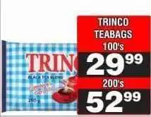 Advance Cash n Carry TRINCO TEABAGS 100's offer