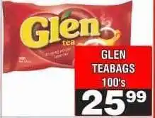Advance Cash n Carry GLEN TEABAGS 100's offer