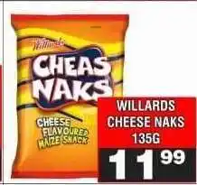 Advance Cash n Carry WILLARDS CHEESE NAKS 135G offer