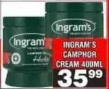 Advance Cash n Carry INGRAM'S CAMPHOR CREAM 400ML offer