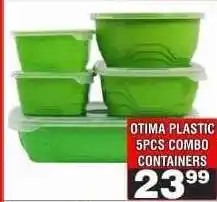 Advance Cash n Carry OTIMA PLASTIC 5PCS COMBO CONTAINERS offer