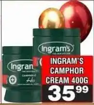 Advance Cash n Carry INGRAM'S CAMPHOR CREAM 400G offer