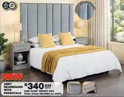 Lewis Abby headboard with pedestals offer