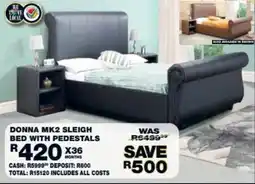 Lewis DONNA MK2 SLEIGH BED WITH PEDESTALS offer