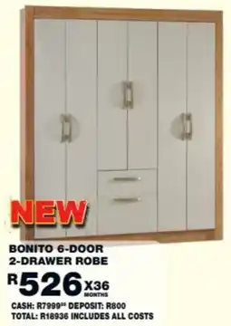 Lewis Bonito 6-Door 2-Drawer Robe offer