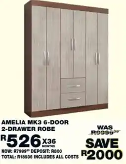 Lewis Amelia mk3 6-door 2-drawer robe offer