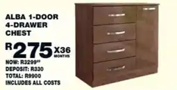 Lewis Alba 1-door 4-drawer chest offer