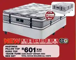 Lewis Hastings pillow top euro top 152cm turn bed set offer