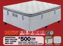 Lewis Aventura mk2 pillow top 152cm bed set offer