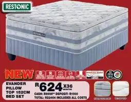 Lewis Restonic evander pillow top 152cm bed set offer