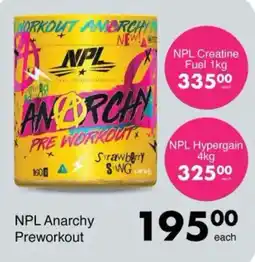 Save NPL Anarchy Preworkout offer