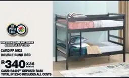 Lewis Cardiff mk2 double bunk bed offer