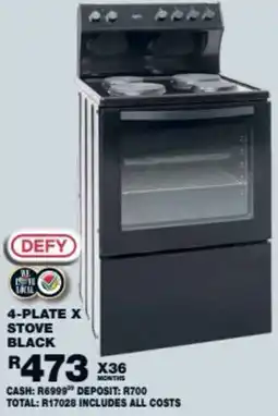 Lewis Defy 4-plate x stove black offer