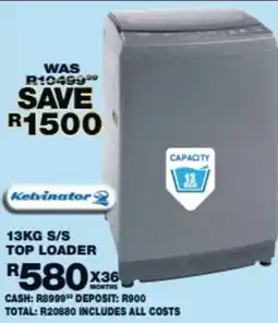 Lewis Kelvinator s/s top loader offer