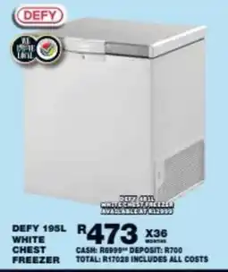 Lewis Defy white chest freezer offer