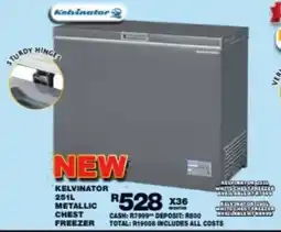Lewis Kelvinator Metallic Chest Freezer offer