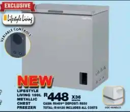 Lewis Lifestyle Living Metallic Chest Freezer offer