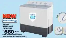 Lewis Kelvinator 21.5KG STARLIGHT TWIN TUB offer