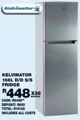 Lewis Kelvinator D/D S/S Fridge offer
