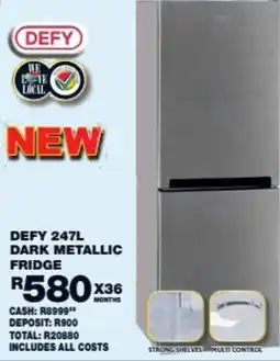 Lewis Defy dark metallic fridge offer