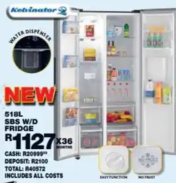 Lewis Kelvinator sbs w/d fridge offer