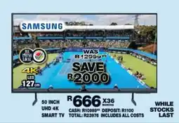 Lewis Samsung 50 inch UHD 4K Smart TV offer
