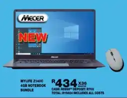Lewis Mecer Mylife Z140C 4GB Notebook Bundle offer