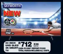 Lewis Skyworth 60 inch UHD QLED 4K Smart TV offer