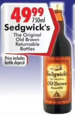 Prestons Sedgwick's The Original Old Brown Returnable Bottles offer