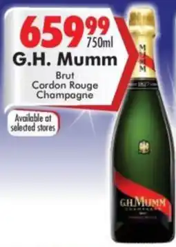 Prestons G.H. Mumm Brut Cordon Rouge Champagne offer