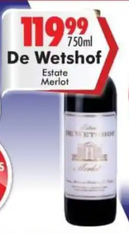 Prestons De Wetshof Estate Merlot offer