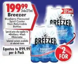 Prestons Breezer Blueberry Flavoured Spirit Cooler offer