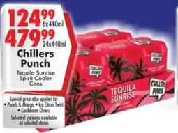 Prestons Chillers Punch Tequila Sunrise Spirit Cooler Cans offer