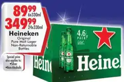 Prestons Heineken Original Pure Malt Lager offer