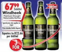 Prestons Windhoek Premium Draught offer