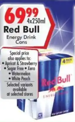 Prestons Red Bull Energy Drink Cans offer