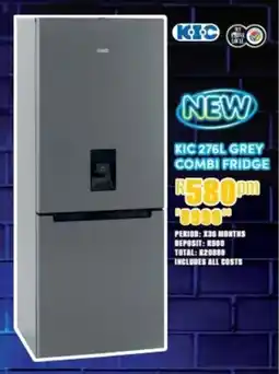 Best Home And Electric KIC grey combi fridge offer