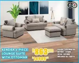 Best Home And Electric Kendra lounge suite with ottoman offer