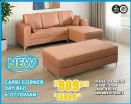 Best Home And Electric Capri Corner Day Bed & Ottoman offer