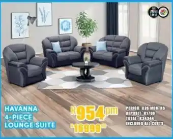 HAVANNA 4-PIECE LOUNGE SUITE